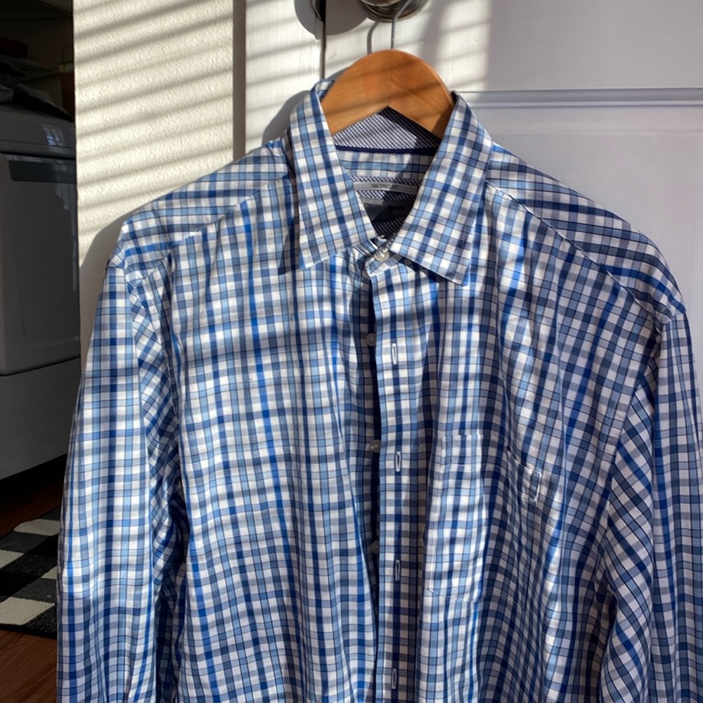 Mens long sleeve woven dress ahirt